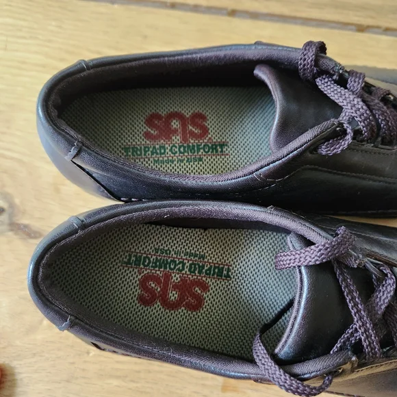 SAS Womens Leather‎ TRAVELER Athletic Oxford Walking Shoes Brown Size 9N